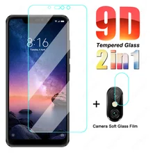 9d proteção completa de vidro para xiaomi redmi 6 pro 6a k20 go s2 temperado protetor de tela redmi nota 6 pro lente da câmera filme vidro