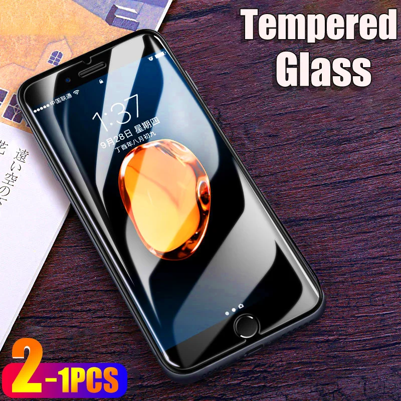 2-1 шт. закаленное стекло для iPhone 11 Pro Max 7 8 Plus Защитная пленка экрана X Xr Xs | Мобильные