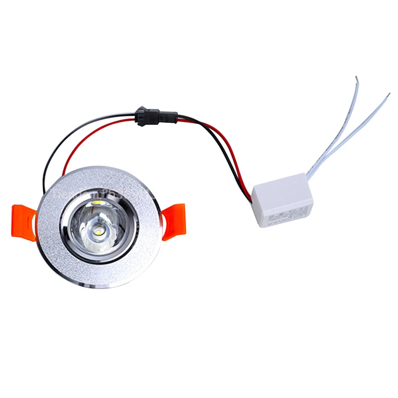 LED Spotlight Aluminum Round LED Dimmable Ceiling Downlight 1W 3W AC90-260V DC12V Recessed LED Spot Light Led Bulb Cutout 50mm With Driver