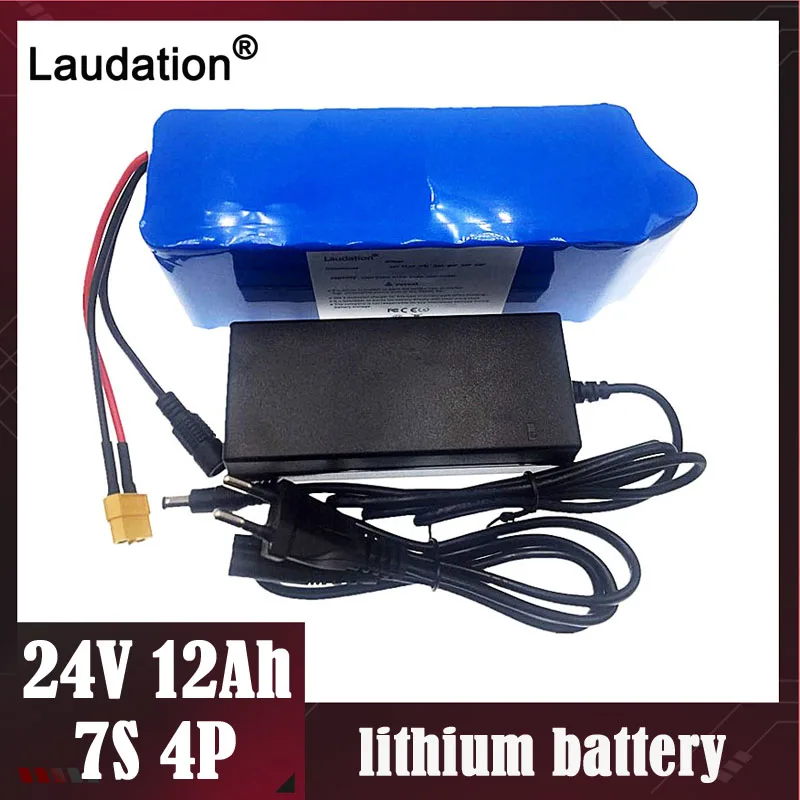 24V Батарея с 15A BMS 12.8ah/12800 мА/ч, 7S4P 250W 29,4 V ионно-литиевая Батарея пакет для мотор для электрического велосипеда стул набор Электрический Мощность