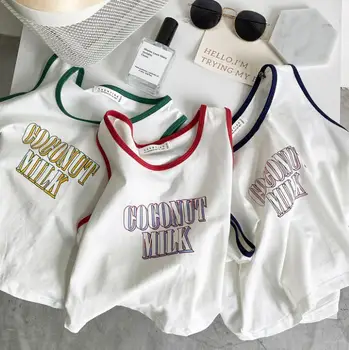 

2020 Wholesale Baby Girls Printed Vest Summer Kids Girls Vests1-7 Years
