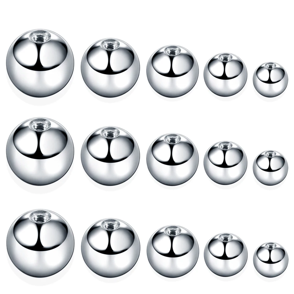 Stainless Steel Screw Balls Accessories For Lip Nipple Belly Tongue Eyebrow Ear Piercing Rings Body Jewelry Parts 100Pcs/lot piercing jewelry body piercing jewelry body jewelry