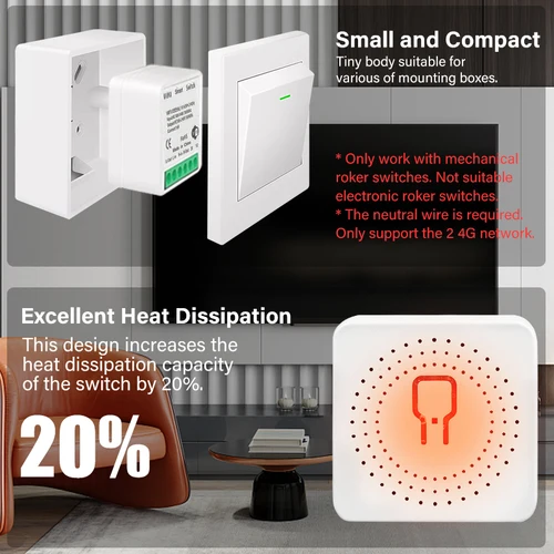 Tuya Zigbee / Wifi 미니 스마트 스위치 2 웨이 컨트롤 16A 스위치 스마트 홈 차단기 센서 Alexa 및 Google 홈 앨리스와 함께 작동 3