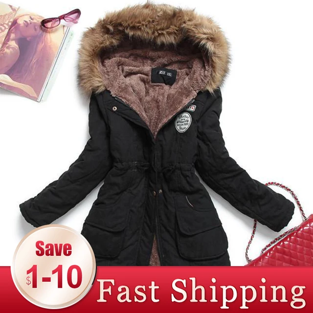 US $19.48 2020 New Parkas Female Women Winter Coat Thickening Cotton Winter Jacket Womens Outwear Parkas for