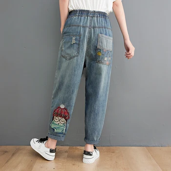 Embroidery Denim Pants For Women 3