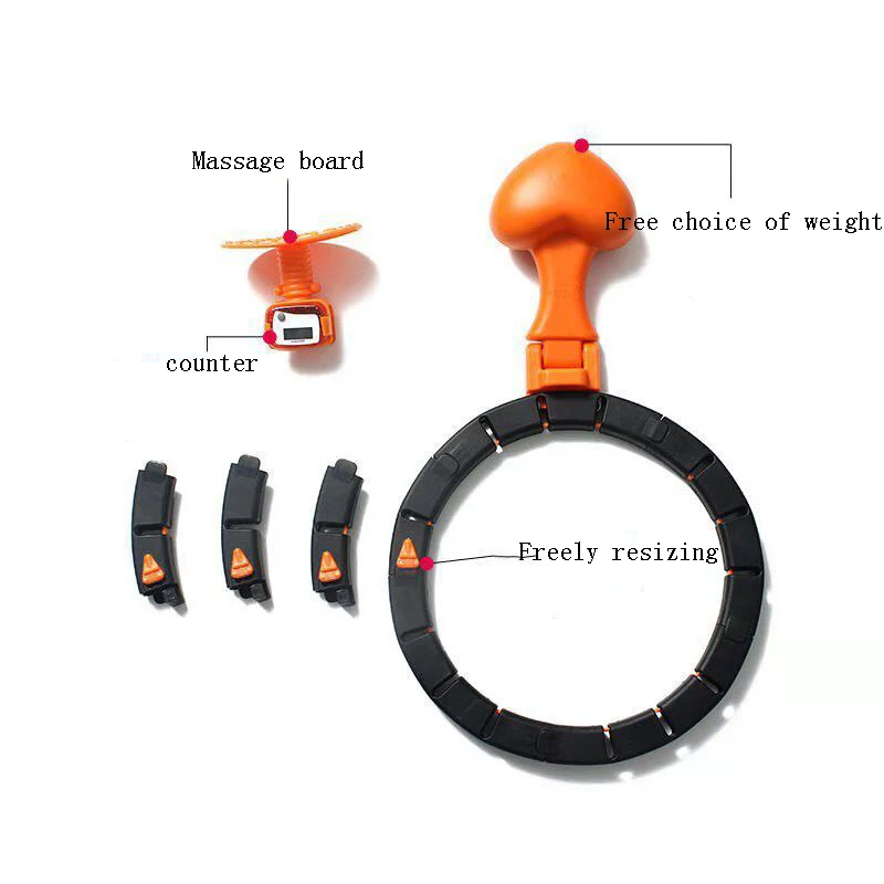 2019 New hot selling smart hula hoops Will not fall Rouge fitness waist Sport Massage equipment toys Can count Goodbye big belly
