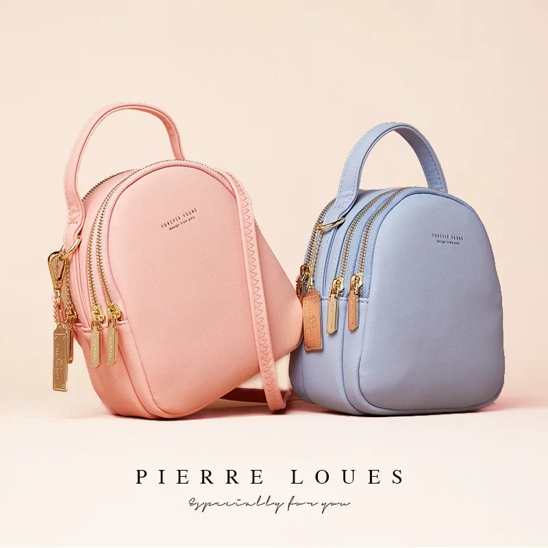 Women Mini Backpack PU Leather Soft Touch Small Backpack Multi-Function Female Ladies Shoulder Bag Purse mochilas mujer