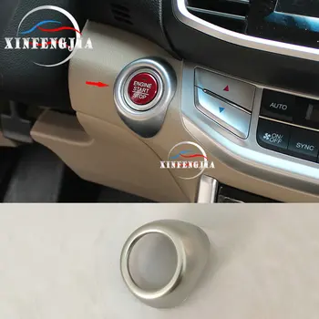 

For Honda Accord 13-17 Silvery ABS Chrome Car Ignition Engine Start Key Cover Decorator Ring Trim