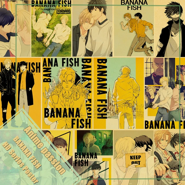 Clássico Anime Banana Fish Poster Retro, Papel Kraft, DIY, Vintage, Casa,  Quarto, Bar, Café, Arte Estética