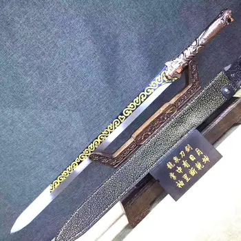 

Forged Cosplay Broadsword sword temper supersteel Blade rapier knife-edge leather sheath