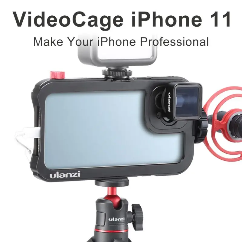 Металлическая телефонная клетка для iPhone 11/11 Pro/11 Pro Max 17 мм интерфейсная клетка Vlog видео аксессуар для объектива