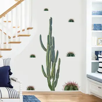 

Cactus Peel And Stick Wall Stickers Wall Applique Decorative Wall Painting Natural Wall Decal Bedroom Home Decoration