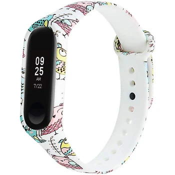 

Xiaomi Mi Band 4 3 Strap Bracelet Replacement for Xiaomi miband 3 4 silicone pulsera correa mi3 belt with varied flowers
