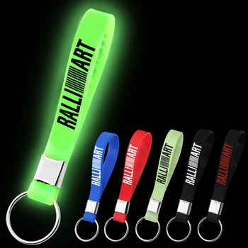 

Excellent Luminous Emblem in Silicone Badge Car Keychain for Mitsubishis RalliArt Lancer 10 Asx Ralli Art Keychain
