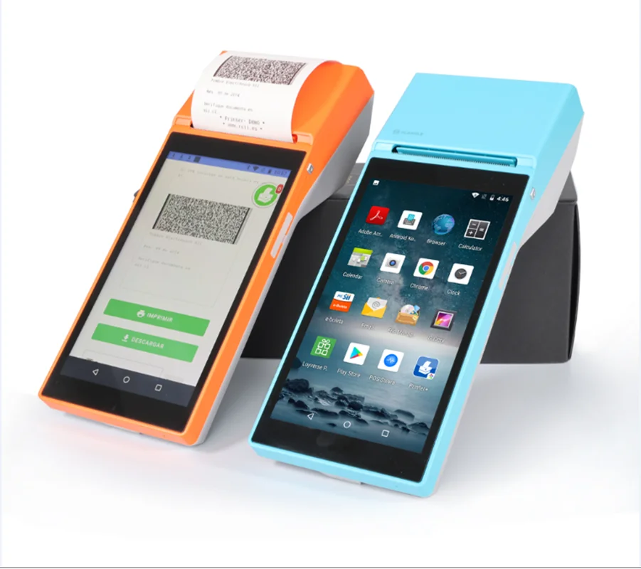 Pos Palmare Smart Mobile Pda Terminale Palmare Wireless Wifi Bluetooth Stampa Pos Cassiere Scanner All-In-One 1D 2D