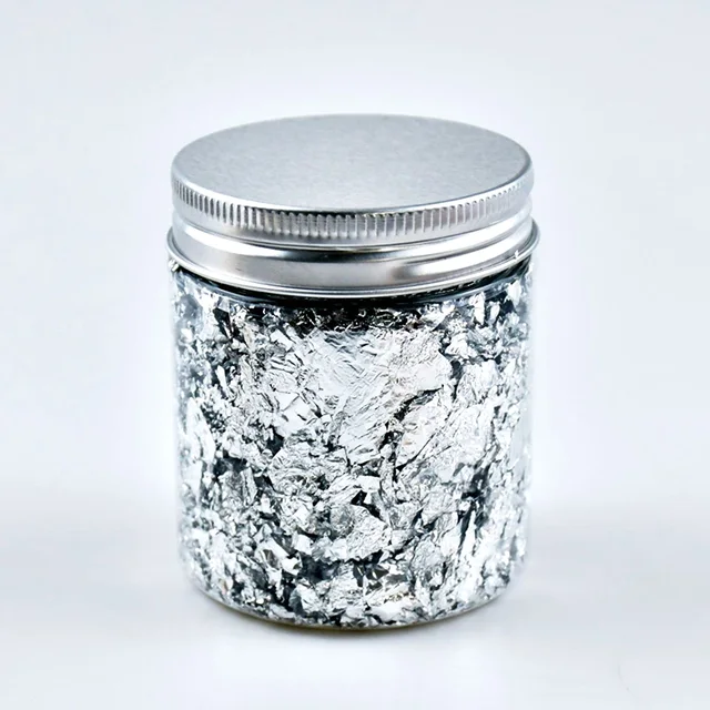 3g Imitation Gold Sliver Copper Foil Leaf Flake Sheets Bulk Foil Paper for DIY Nail Art Decor Candle Mold Making Decor Arts 02