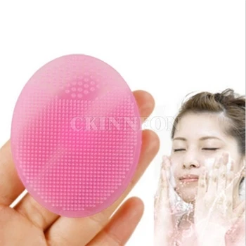 

1000 pcs/lot Cleaning Pad Wash Face Facial Exfoliating Brush SPA Skin Scrub Cleanser Tool Remover Silicone Gel brush