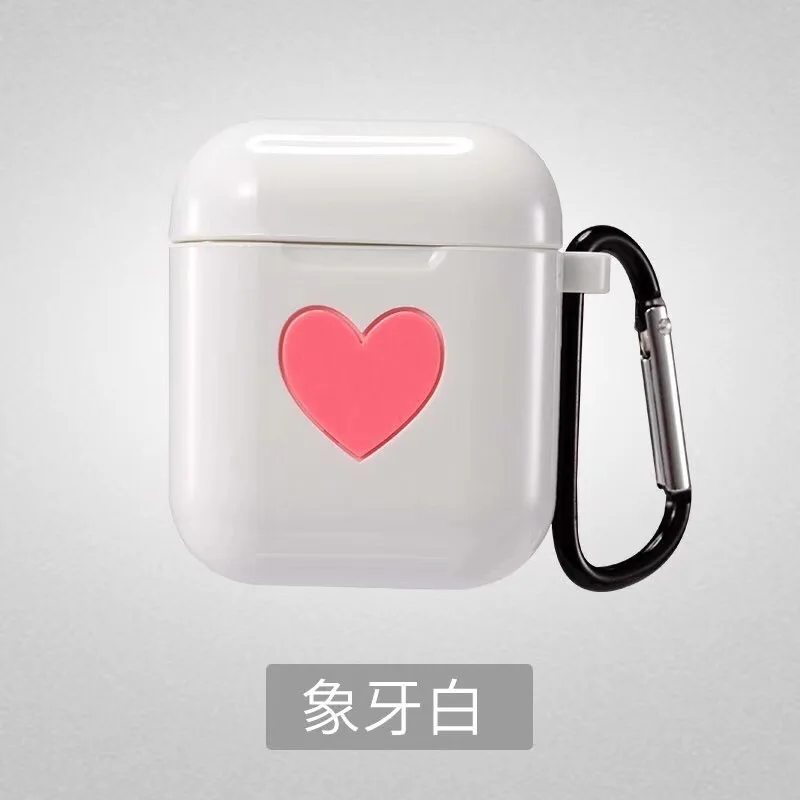 

Bluetooth wireless earphone box dustproof and drop-proof suitable for Airpods12 generation 6D silicone protective sleeve love