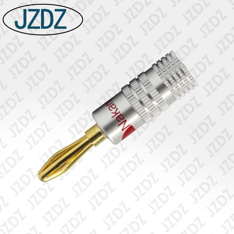 

JZDZ J.10053 4 pcs 4mm high quality pure copper weld-free gold plated audio banana plug
