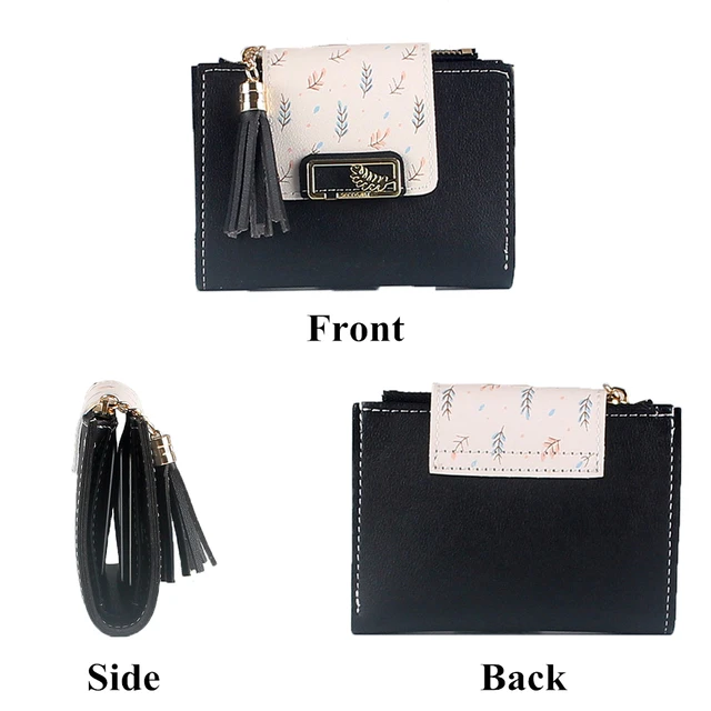 Fashion Women's Wallets Tassel Short Wallet For Woman Mini Coin Purse Ladies Clutch Small Wallet Female Pu Leather Card Holder 5