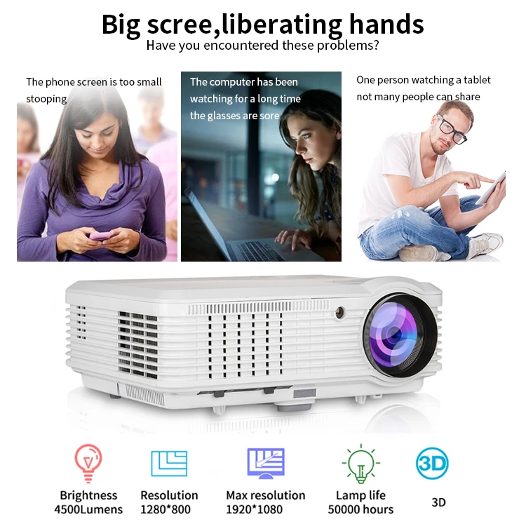 Full HD projector with HDMI VGA RCA 
