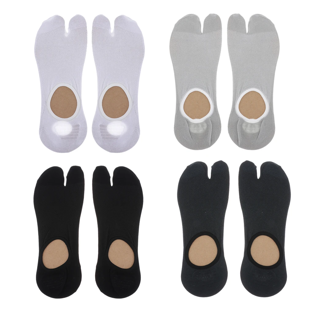 1 Pair Finger Socks Women Sports Socks 2 Fingers Low Cut Cotton Socks Flop Slip