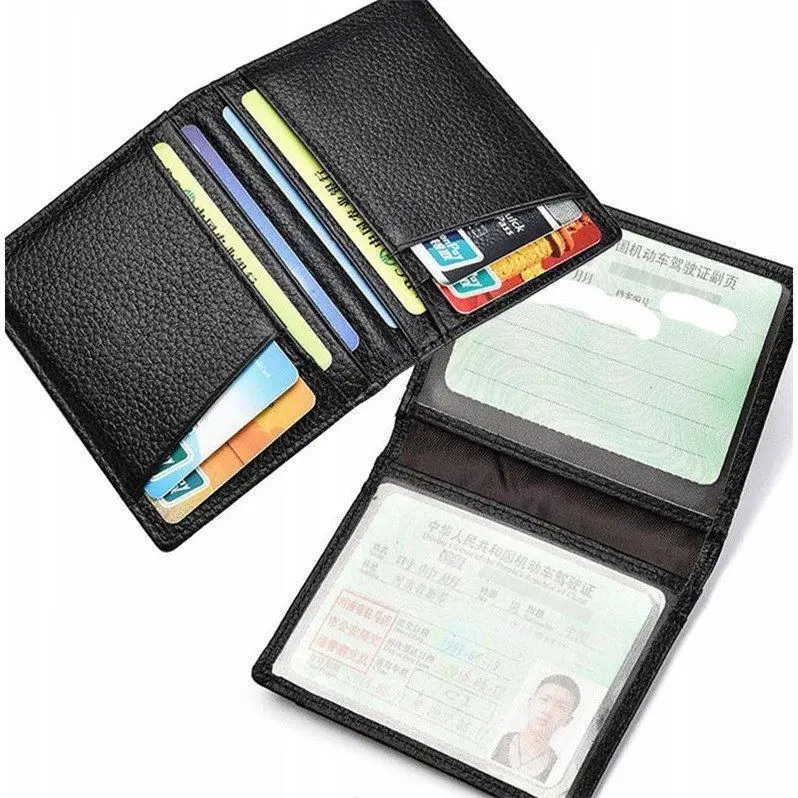 Кожаная посылка для карт, первый слой, кожа, ультратонкий держатель для карт, водительские права, набор, банковская карта, посылка, ID держатель для карт