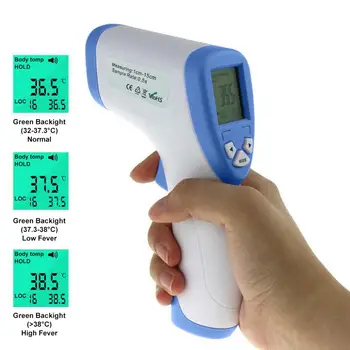 

High-precision LCD Infrared Thermometer Digital IR Non-contact Forehead Temperature Meter Detector Measurement