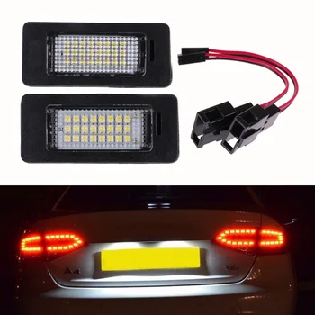 

Lamp License Plate Light 12V 1Pair Car Auto For A4 S4 B8 A5 S5 Q5 PASSAT Plastic