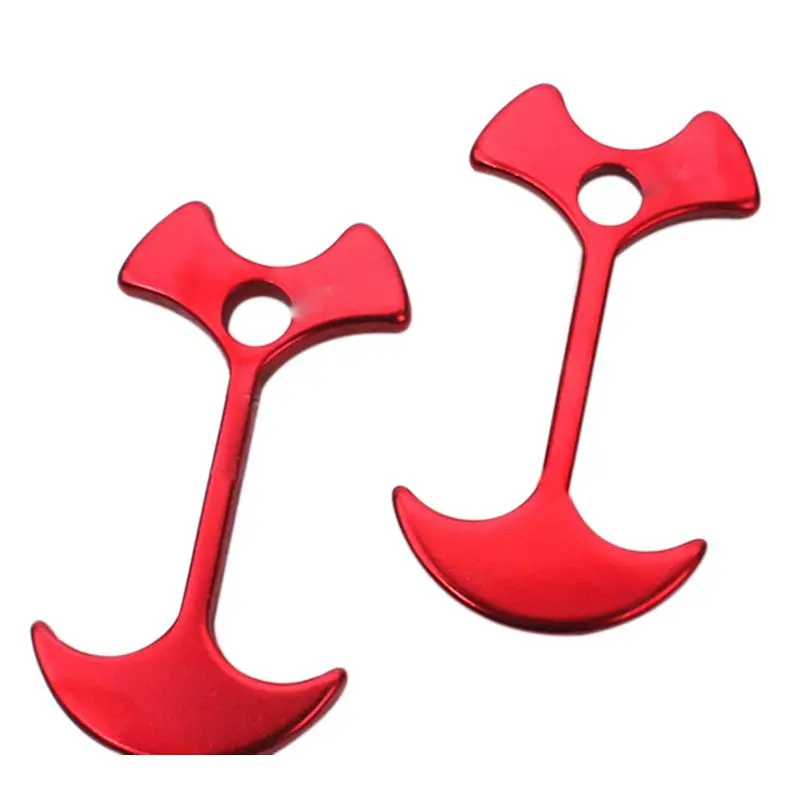 10Pcs Aluminum Alloy Outdoor Camping Tent Nail Fishbone Stopper Anchor Tent Peg