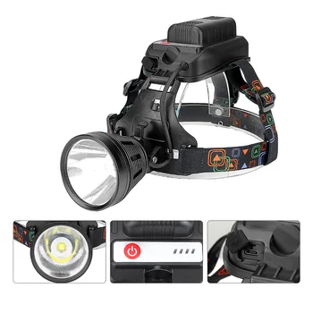 

Outdoor Headlight Night Riding Headlight Rechargeable Aluminum Alloy Hiking