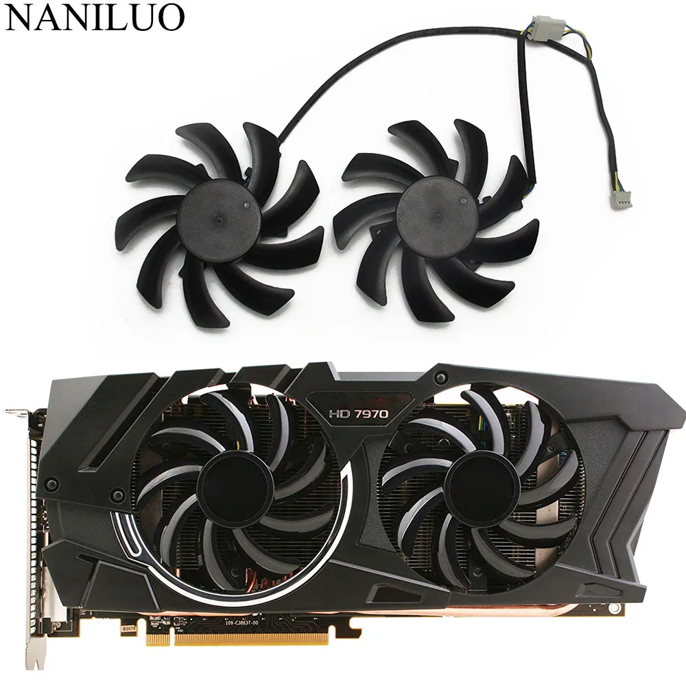2 шт./лот 85 мм FDC10H12S9-C 12V 0.35A HD 6850 6970 7870 7950 7970 R9 290 R9 280X для сапфир HD6850 HD6970 HD7870 2G HD7950 HD7970 Графика кулер VGA карта Вентилятор охлаждения