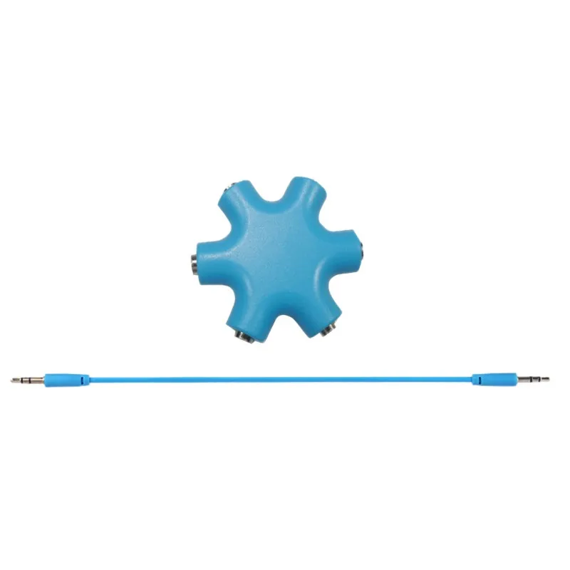 

6 Port Audio Adapter Multi Headphone 3.5mm Splitter Stereo Headset Hub Converter Stereo Headphone Earphone Adapter