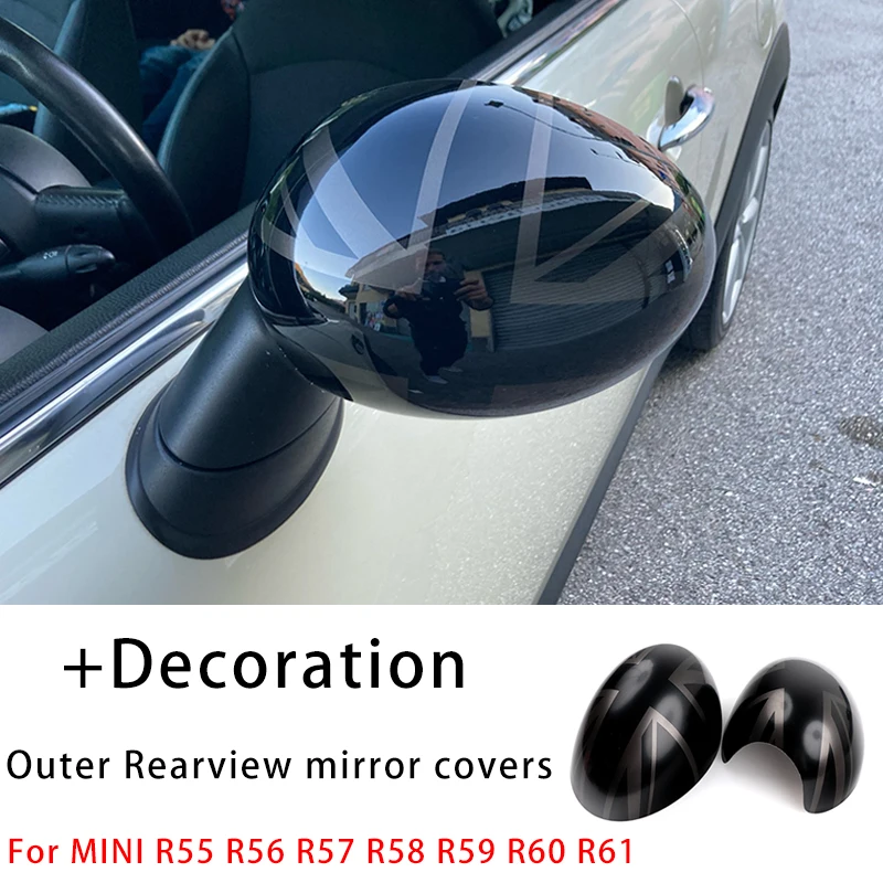 Чехлы для зеркал заднего вида с черным флагом Mini Countryman Cooper S Clubman Paceman R55 R56 R57 R58 R59 R60