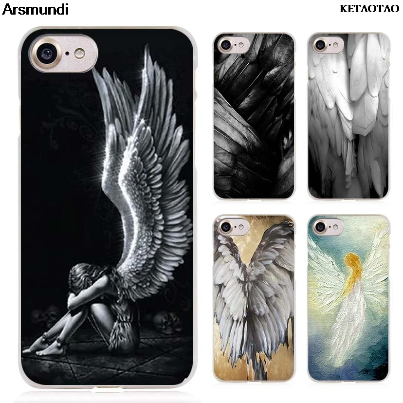 KETAOTAO NEW HOT Angel wings Phone Cases for iPhone 4S SE 5C 5S 6 6S 7 8 Plus XR XS Max Case Crystal Clear Soft TPU Cover |
