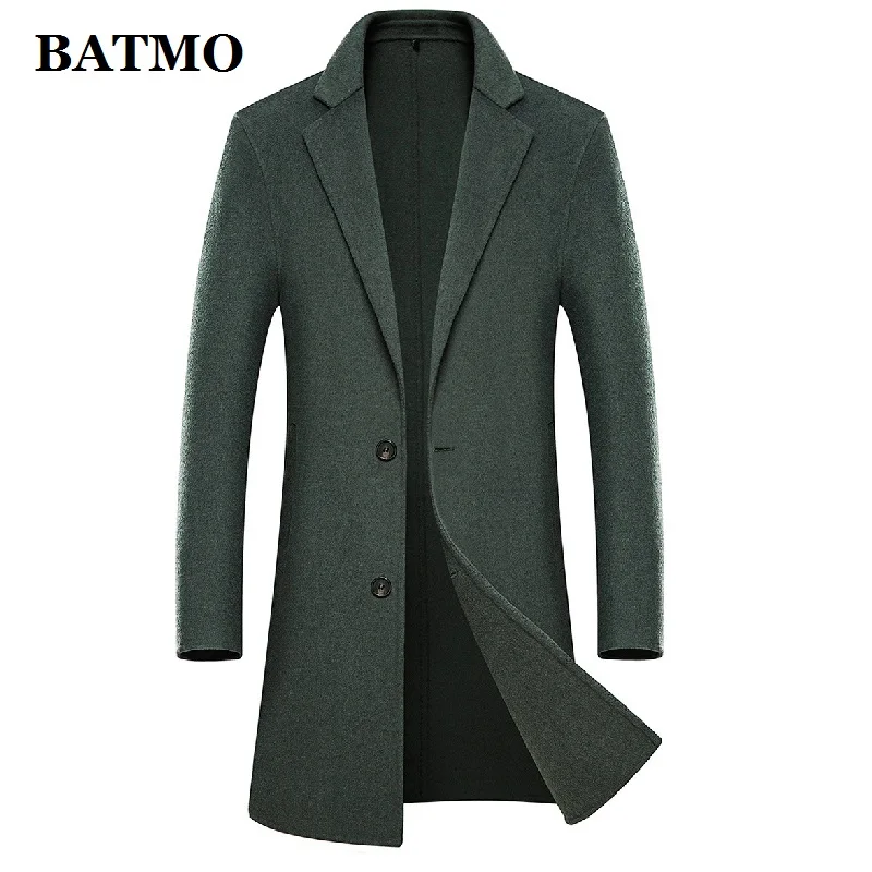BATMO Новое поступление Зима Высокое качество 80% шерсть толстое пальто с капюшоном мужские, мужские шерстяные куртки, большие размеры M-3XL, 93013