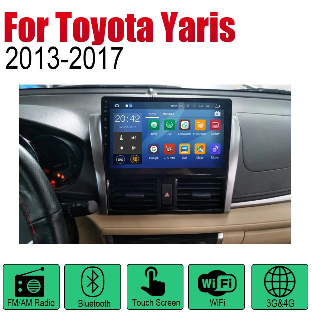 Cheap ZaiXi Android Car Radio Stereo GPS Navigation For Toyota Yaris 2013~2017 Bluetooth wifi 2din Car Radio Stereo Multimedia Player 1
