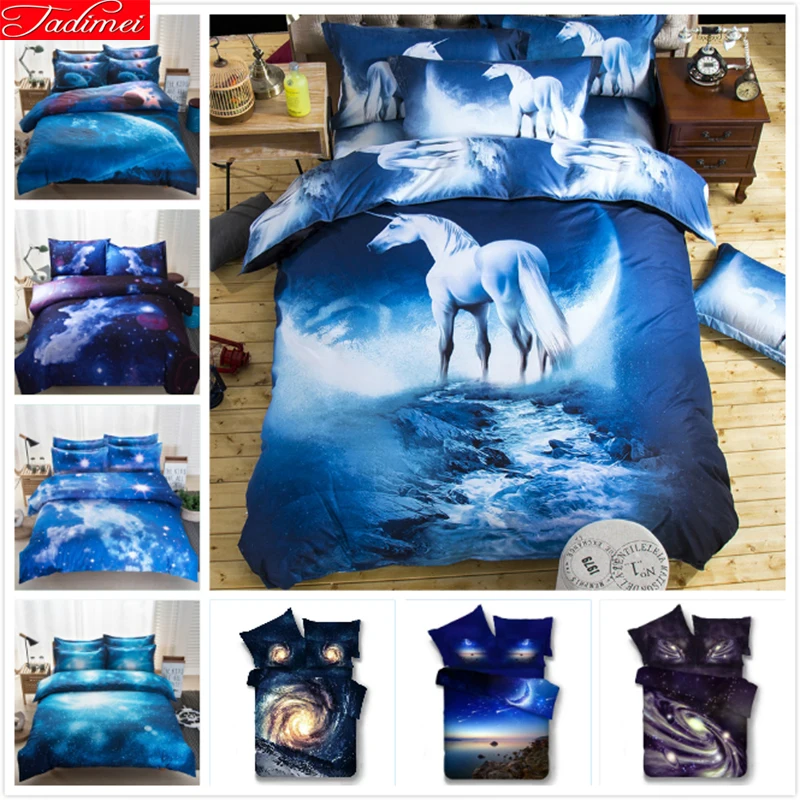 

3D Cartoon Blue Sky Sweet Night Kids Duvet Cover Single Full Queen Size 3/4 pcs bedding Set Cotton Bed Linen Bedsheet Pillowcase
