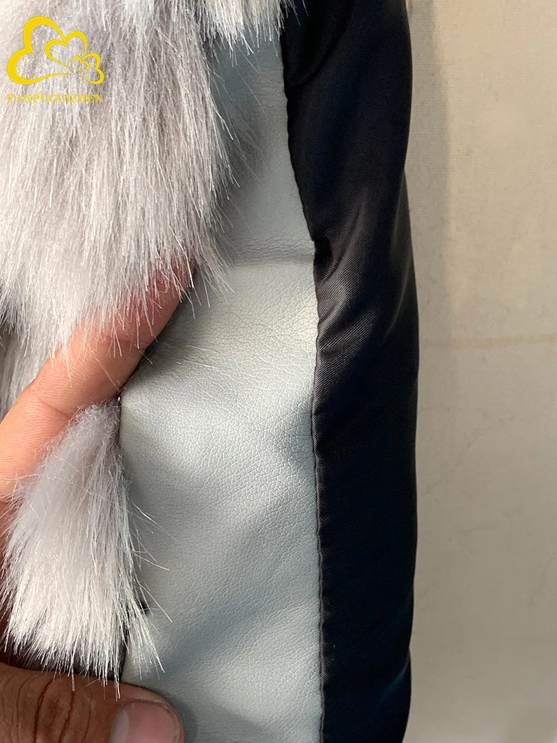 FANPUGUIZHEN S-3XL Winter Luxury Faux Fox Fur Coat Slim Long High Quality Faux Fur Jacket Women Thicken Warm Fake Fur Coats long puffer coat