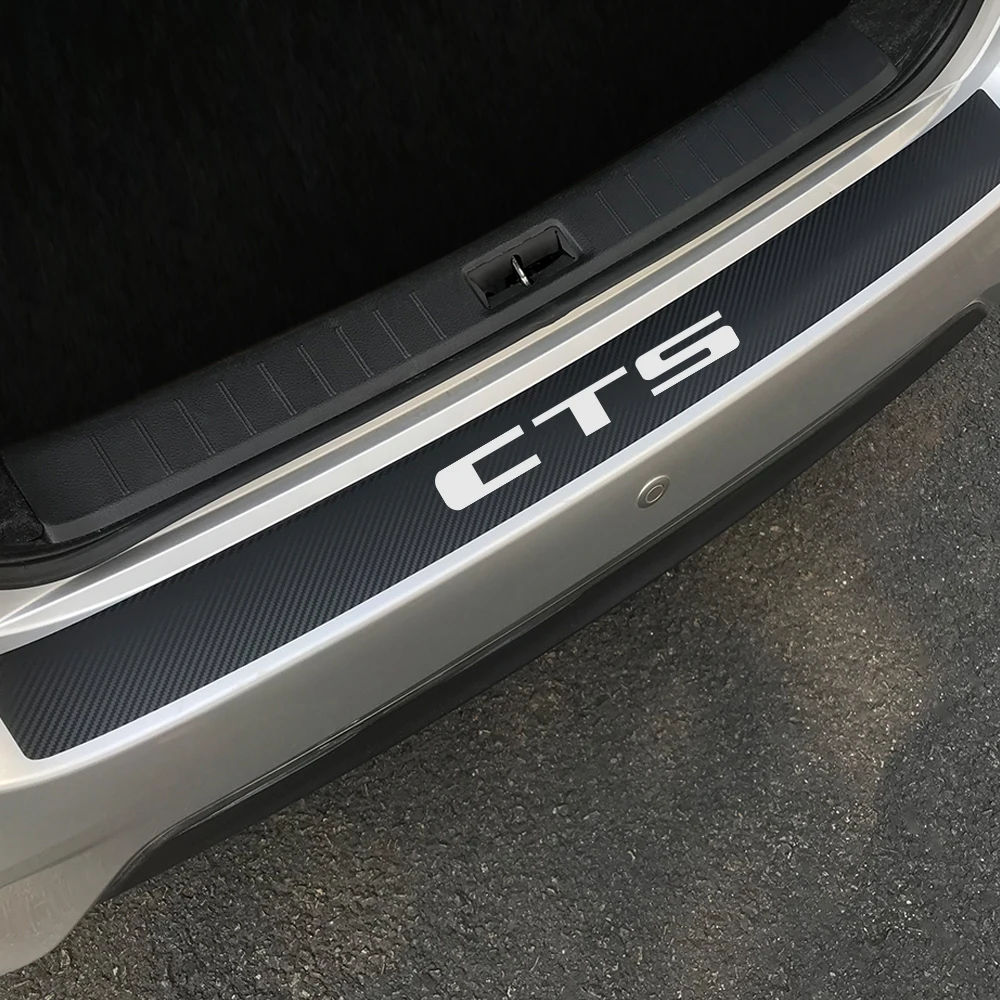  Car Trunk Trim Guard Auto Rear Bumper Protector Vinyl Stickers Decals For Cadillac ATS CTS Escalade