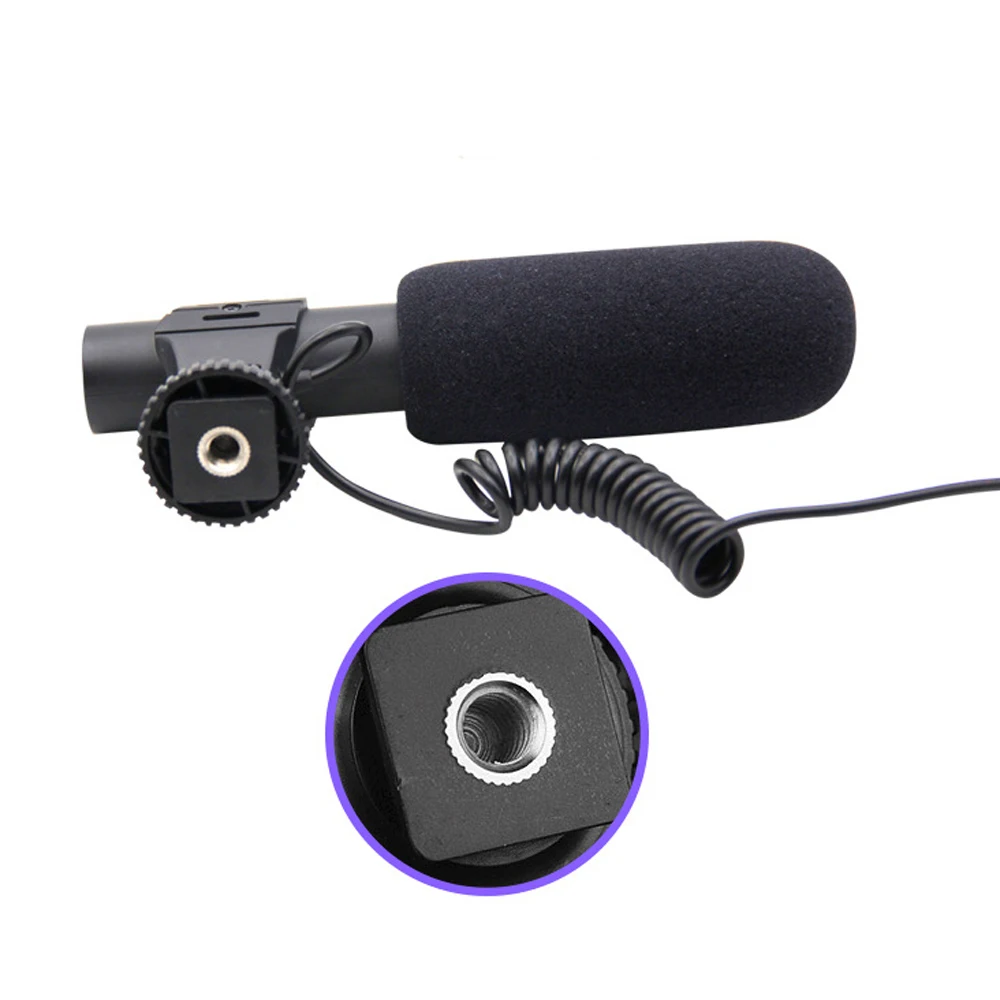 Andoer MIC-05 3,5 мм конденсаторный Аксессуары для фотографии микрофон для записи интервью профессиональный внешний противоударный микрофон