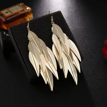 

30 pair Hot butterfly earring pendientes fashion long leaf fashion bohemian cherry fruit leather earrings for women mengjiqiao