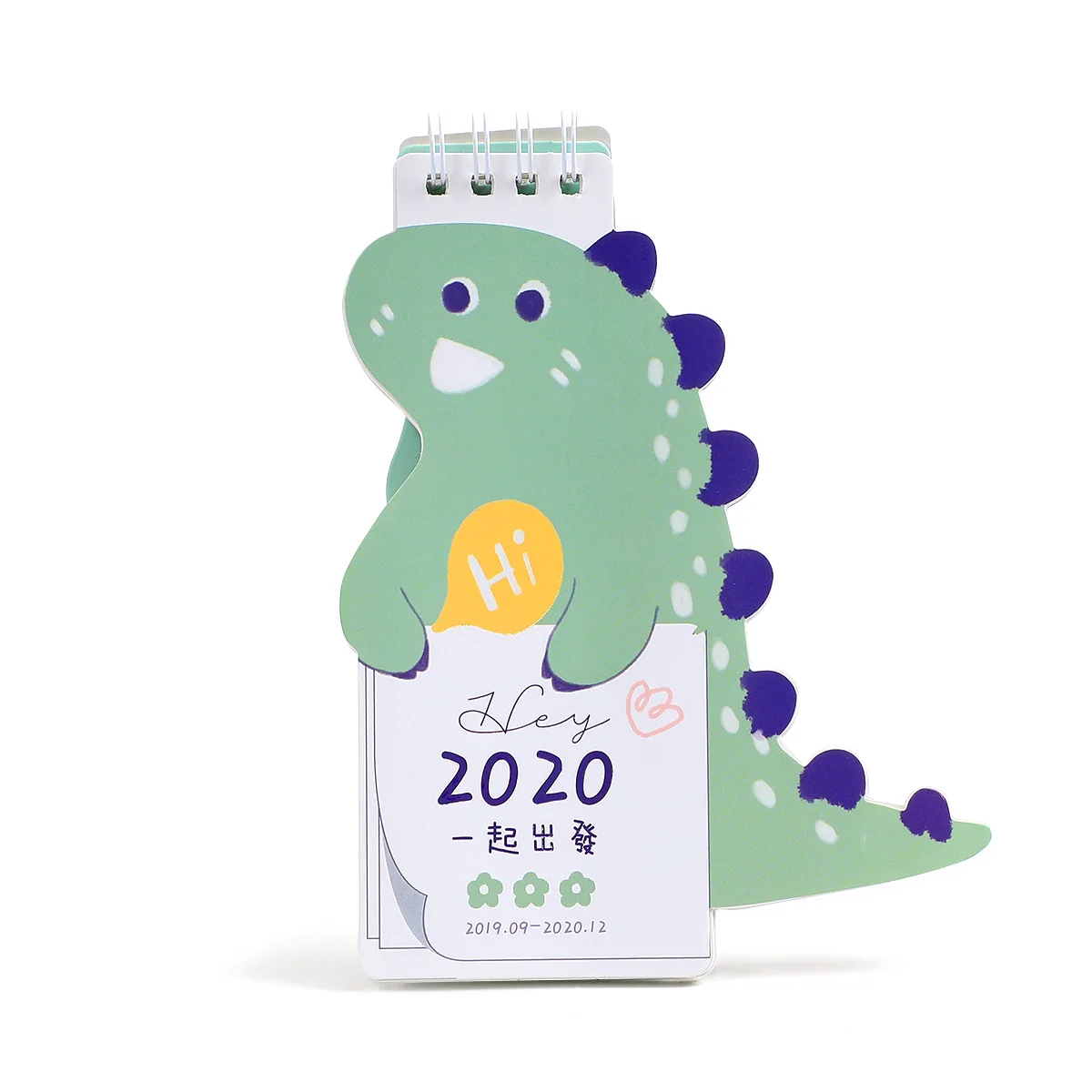 1pc agenda Lovely Dinosaur Mini Desk Calendar DIY Cartoon Portable Calendars Daily Schedule Planner - Цвет: lvse