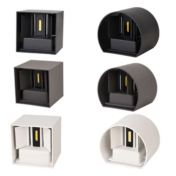 

12W Modern Brief Round Cube Adjustable Surface Mounted Outdoor LED Wall Light Waterproof Wall Sconce Lamp For Corridor Porch