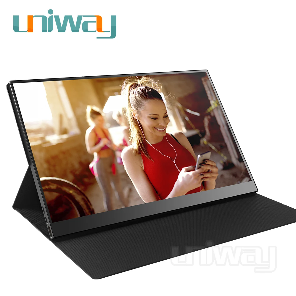 Uniway 15 6 дюйма Экран Портативный ЖК монитор HDMI Тип usb c USB C IPS для ноутбука XBox