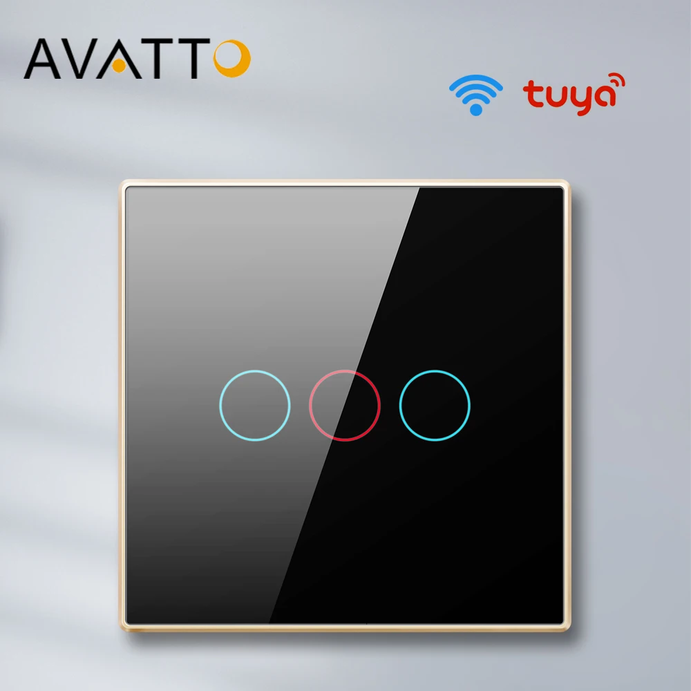 AVATTO Tuya Wifi переключатель, умный настенный выключатель с металлической рамкой, стеклянная панель ЕС 1/2/3 банды умный дом работает с Alexa, Google Home AVATTO Tuya Wifi переключатель, умный настенный выключатель с металлической рамкой, стеклянная панель ЕС 1/2/3 банды умный дом работает с Alexa, Google Home