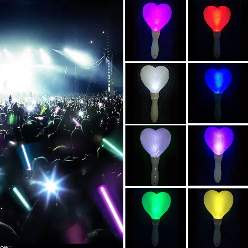 Светящиеся Glo-Sticks в форме сердца для мероприятий, светодиодное празднование дня рождения, цветная светящаяся Ночная Свадебная игрушка принадлежности для барной вечеринки