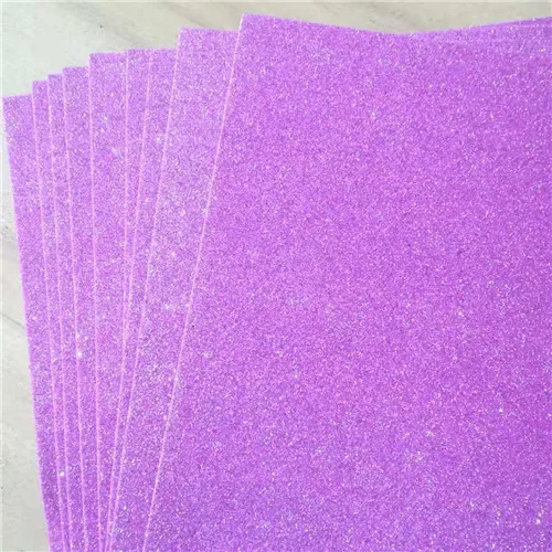 20*30 Cm Glitter Foam Paper Paper-Cut Scrapbook Sticker Kids DIY Craft Handmade Material Wedding Party Decoration Spong Paper lt purple