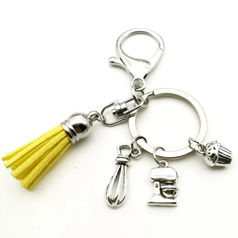 

1 Cooking Tassel Keychain Chef Cake Mixer Charm Chef Baker's Gift Baking Accessories Cake Maker Keychain