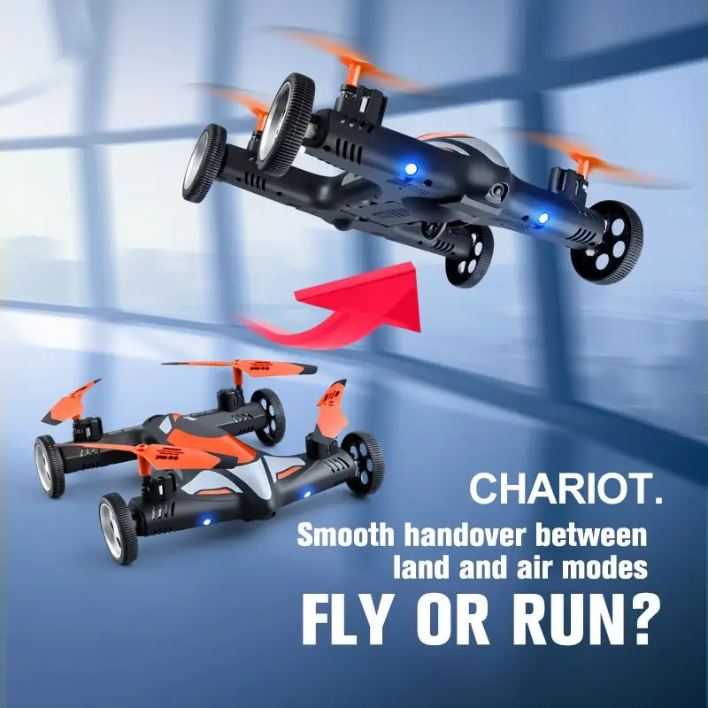 Eachine & V11 2in1 4k Hd Fpv Rc Flying Car Drone With Camera 2.4g Land